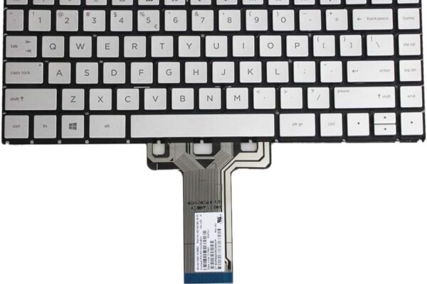 Laptop Keyboard For HP Pavilion 14-BA Series,14-BS Series, 14T-BA Series Laptops Silver With Backlight