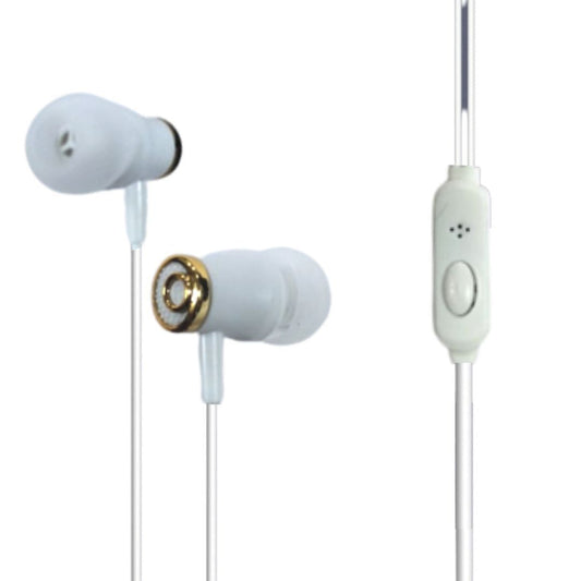 Champion CHAMP401 In-Ear Earphones with Mic Premium Sound Quality & Comfortable Fit (White)