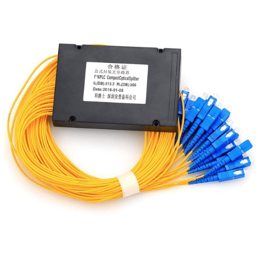 PLC Fiber Optic Splitter 1x16 (with connector) in ABS Box