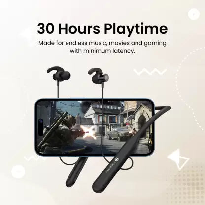 Portronics Harmonics Z6 Wireless Sports Bluetooth Neckband (Black)