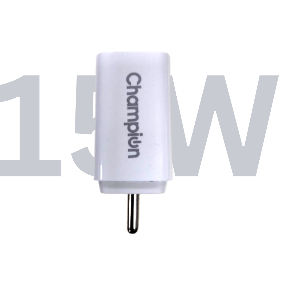 Champion 3A Quick Charging 2 USB Port 15W Fast Charger Adapter (White)