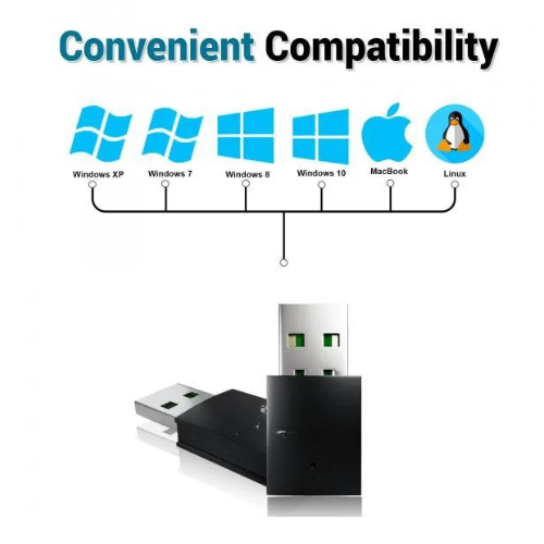 USB ( AC600 ) 2.4G/5G Wifi Dongle High Gain Wireless Network, Wi-Fi Adapter for PC Desktop and Laptops