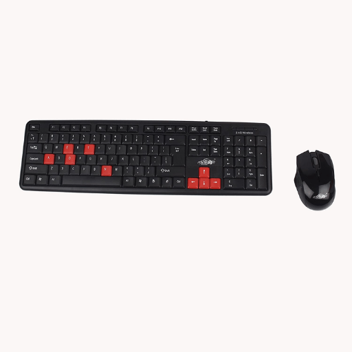 Wireless AD-516 2.4G Keyboard and Mouse Combo Set for PC Laptop Windows Mac (Black)