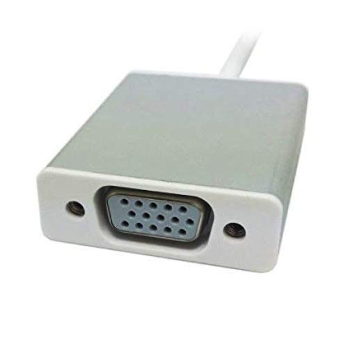 USB-C to VGA Adapter 1080P Converter for Mac Book Series, Chrome Book Pixel, Surface Book and More (Silver)