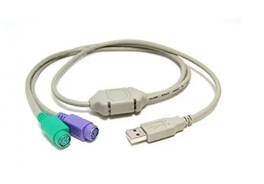 PS2 Active Adapter USB Type A Male to PS 2 Female Multicolor (Grey)