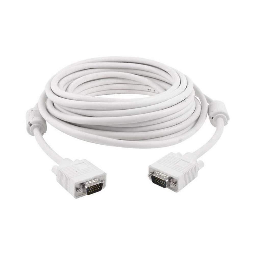 VGA Male to Male ,15-Pin Cable/Adapter for PC, Monitor, Projector, Laptop, TV, LCD/LED-5Mtr (White)