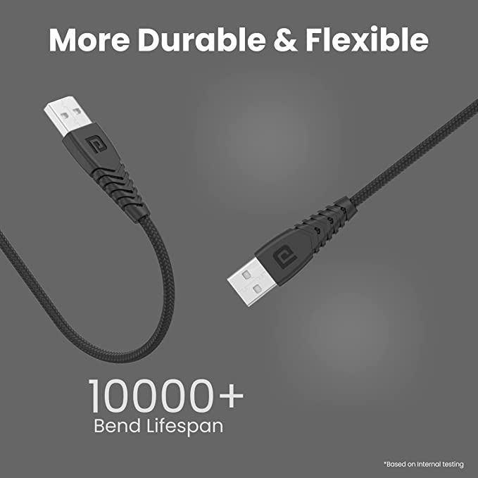 Portronics Konnect A Trio 3-In-1 Multifunctional Cable For Micro Usb Type C Smartphone, Tablet 3.0 A, 1.5 Mtr