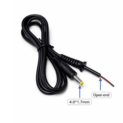 DC 4mm x 1.7mm Male Jack to Open End Power Adapter Cable PVC Wire for CCTV, Routers & LED Devices -1 mtr