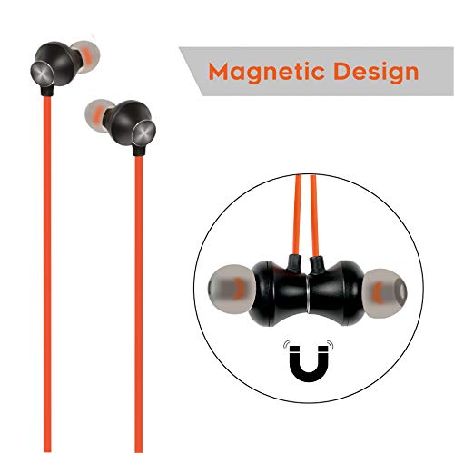 Hamaan B-11 Universal in-Ear Extra Bass Voice Command Earphones with Mic (Fiery Orange)