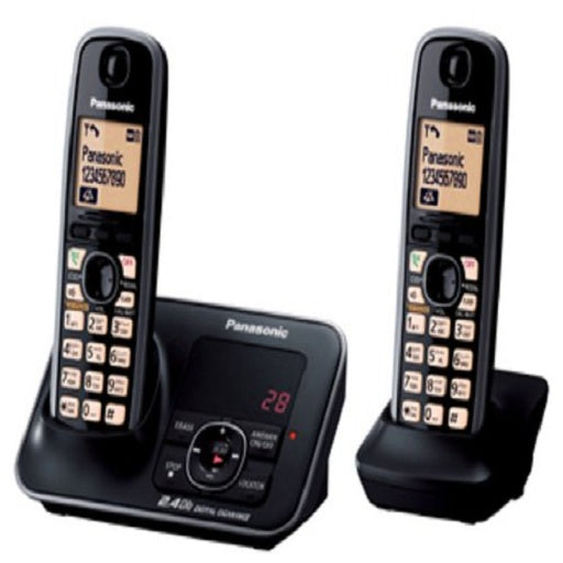Panasonic 2.4GHz KX-TG3722SXB Digital Cordless Telephone (Black)
