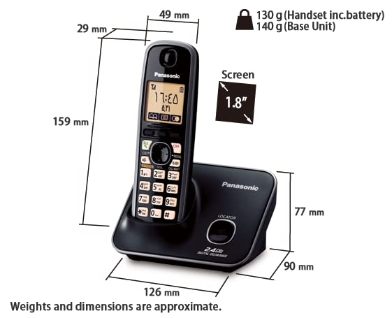 Panasonic KX-TG3711SX Single Line Digital Cordless Telephone