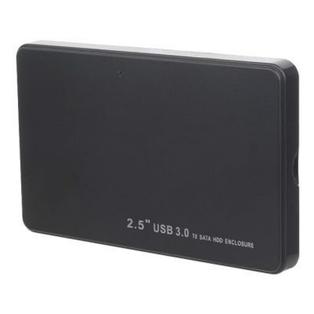 USB 3.0 HDD Enclosure 2.5" (6.35)cm Case for SATA SSD HDD High Speed (Black)