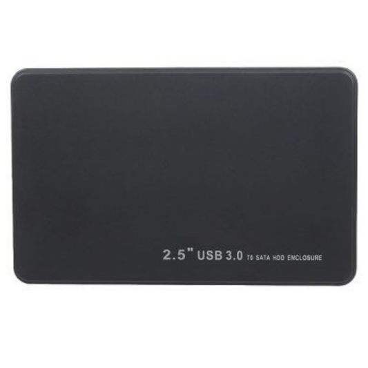 USB 3.0 HDD Enclosure 2.5" (6.35)cm Case for SATA SSD HDD High Speed (Black)