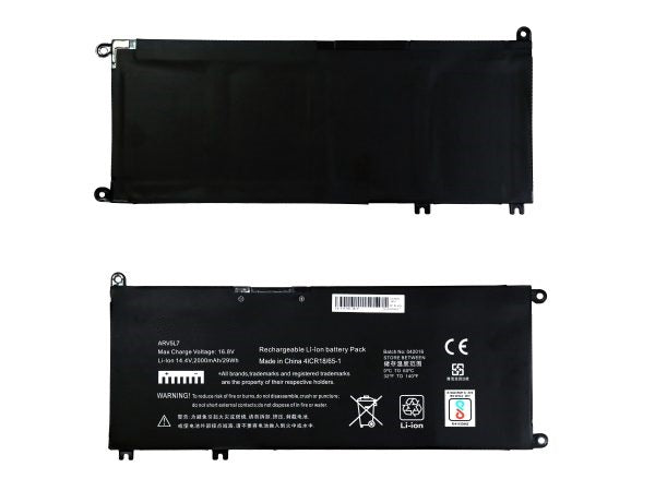 Laptop Battery For DELL 33YDH-4S1P, 15.2V 4 Cells 3600mAh Compatible