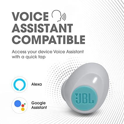 JBL C115 True Wireless Earbuds with Mic, Jumbo 21 Hours Playtime with Quick Charge-Mint
