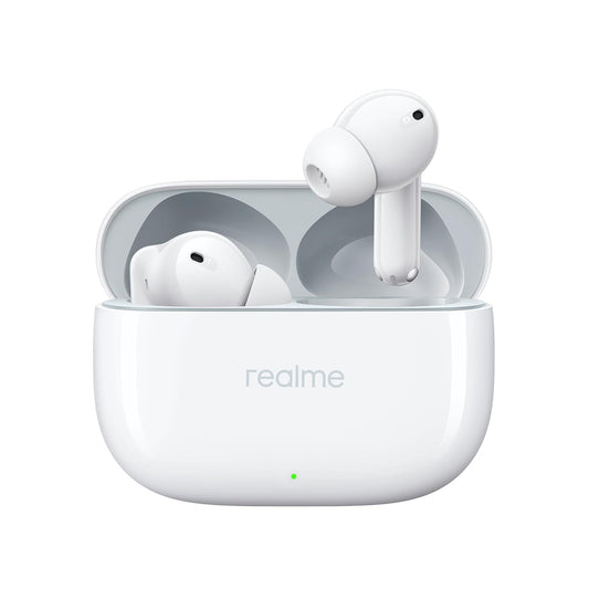 Realme Buds T300 TWS Earbuds - 40H Playtime, 30dB ANC, 360° Spatial Audio, Dolby Atmos, 12.4mm Dynamic Bass Boost Driver, IP55 Water & Dust Resistant