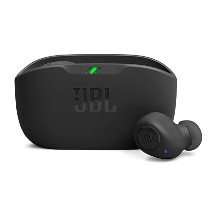 JBL Wave Buds TWS Earbuds with Mic, App for Customized Extra Bass EQ, 32 Hours Battery and Quick Charge, IP54 Water & Dust Resistance, Ambient Aware & Talk-Thru, Google FastPair