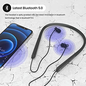 Portronics Harmonics X1 in-Ear Wireless Bluetooth 5.0 Sports Headset with Powerful Audio Output, 15 Hrs Playtime, with Mic