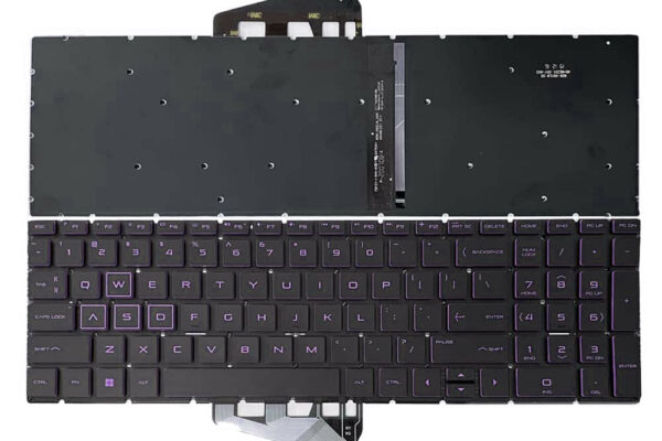 Laptop Keyboard For HP Pavilion Gaming 15-EC, 15-DK Backlight With Purple Keys