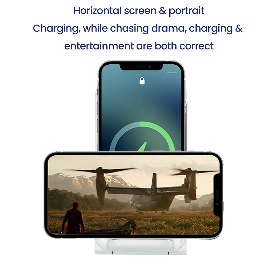 Stuffcool WC720 Foldable 15W Wireless Charger Compatible with iPhone 13, iPhone 12, Samsung S21/S21 Ultra, Note 20 Ultra, and Other Flagship Devices