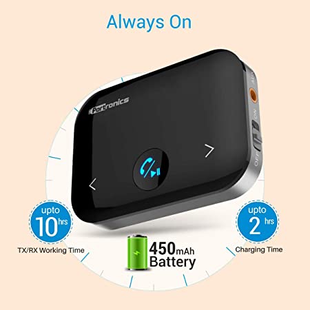 Portronics Auto 14 2-in-1 Bluetooth Transmitter & Receiver Adaptor