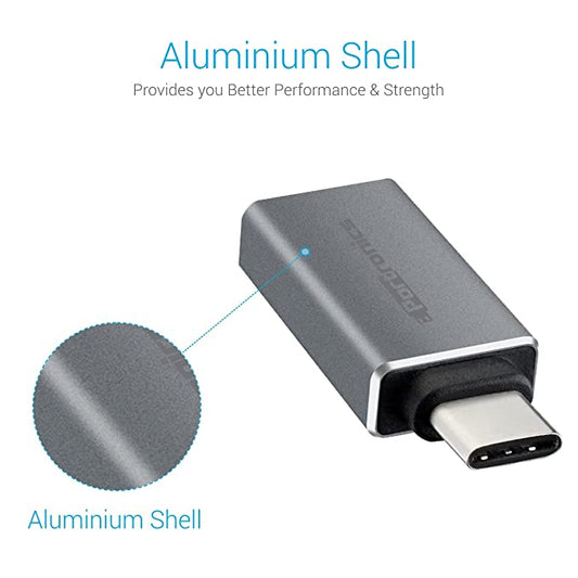 Portronics POR-602 Grab-X Type-C to USB 2.0 Connector, USB Connectors, Type-C Connectors