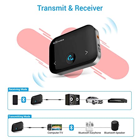 Portronics Auto 14 2-in-1 Bluetooth Transmitter & Receiver Adaptor
