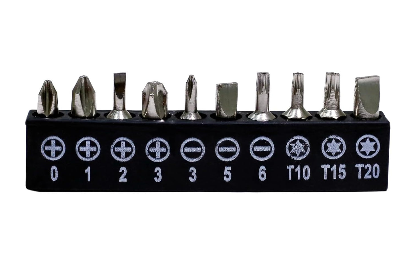 Magnetic Screwdriver Multitool with 10 Bit Sizes Torx Slotted Cross Triwing Tips
