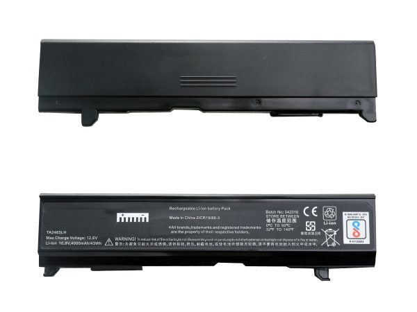 Laptop Battery For TOSHIBA 3465U / A110-101 / 2465U, 10.8V 6 Cells 4400mAh Compatible