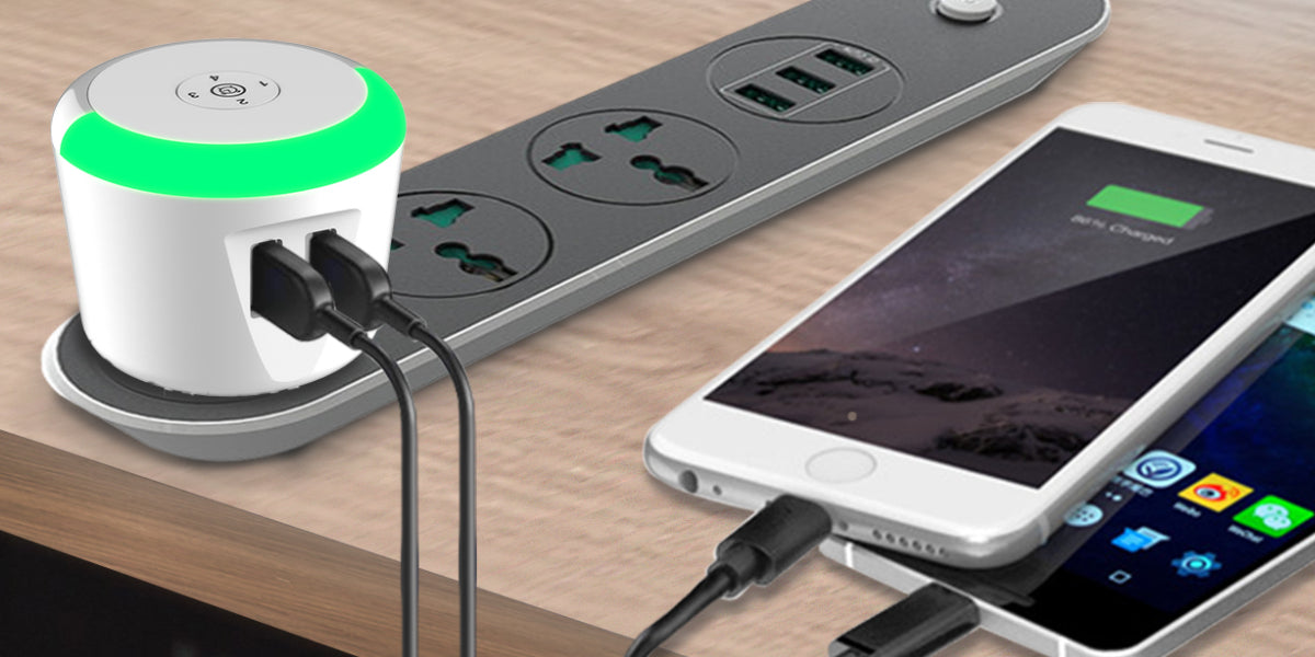 Portronics Adapto 469 Wall Charger with Safe Time Control Auto Cut-Off, LED Indicator, Smart Plug, 3.1A Quick Charging Dual USB Port (White)