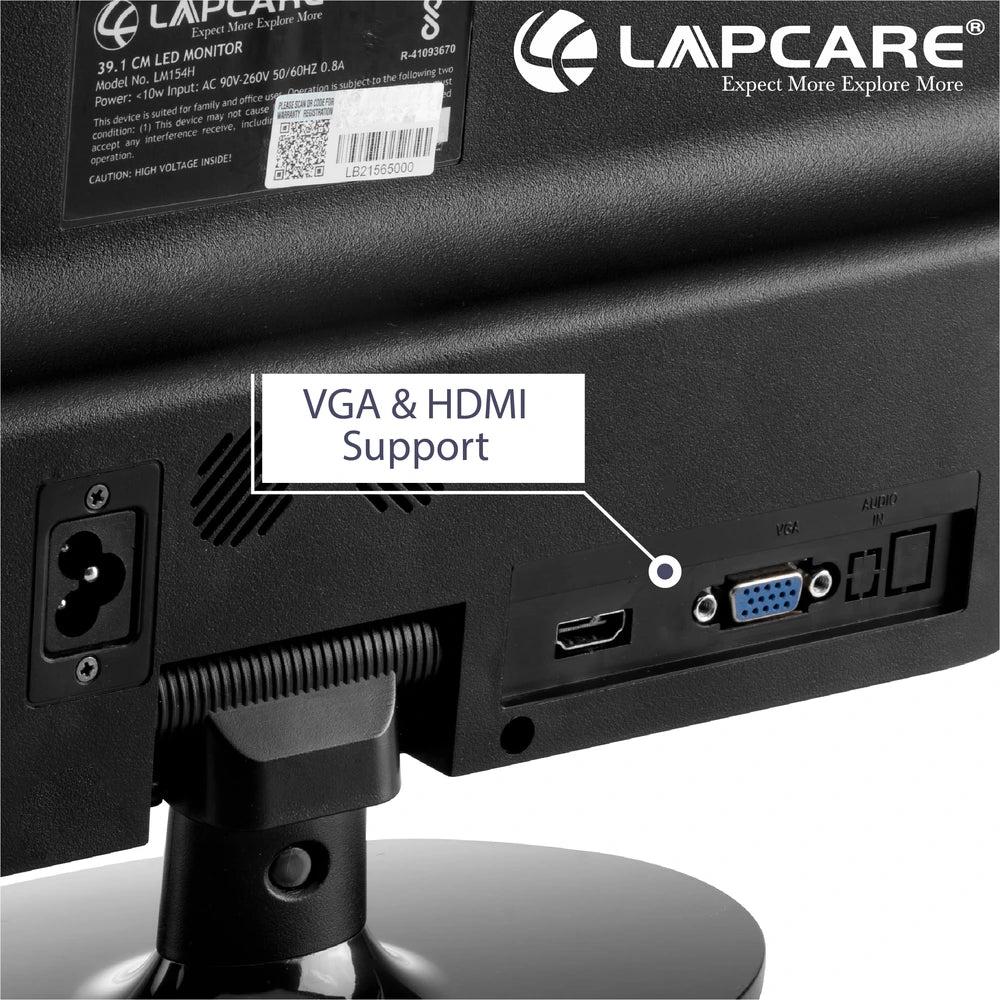 Lapcare LED Monitor - 15.4-inch 39.1CM - VGA & HDMI