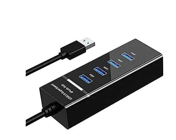 Extension 4 Ports USB 3.0 Hub (Black)