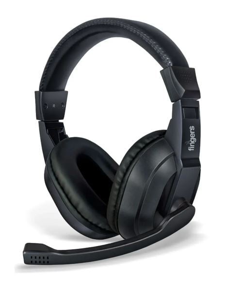 Fingers S10 Wired Headphone On-Ear with Built-in Mic (Single 3.5 mm Golden Connector)