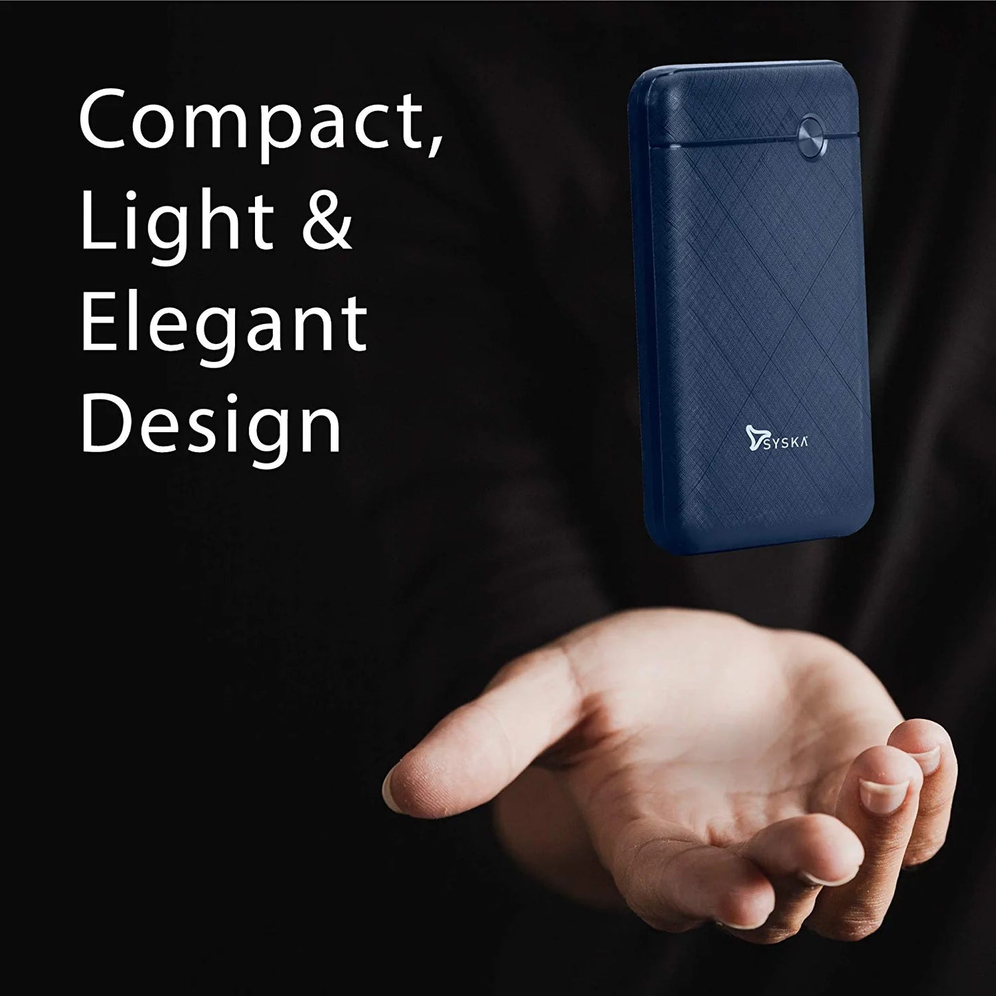 Syska P055OX 5000 mAh Lithium Polymer Power Bank with Dual Output & Dual Input (Blue)