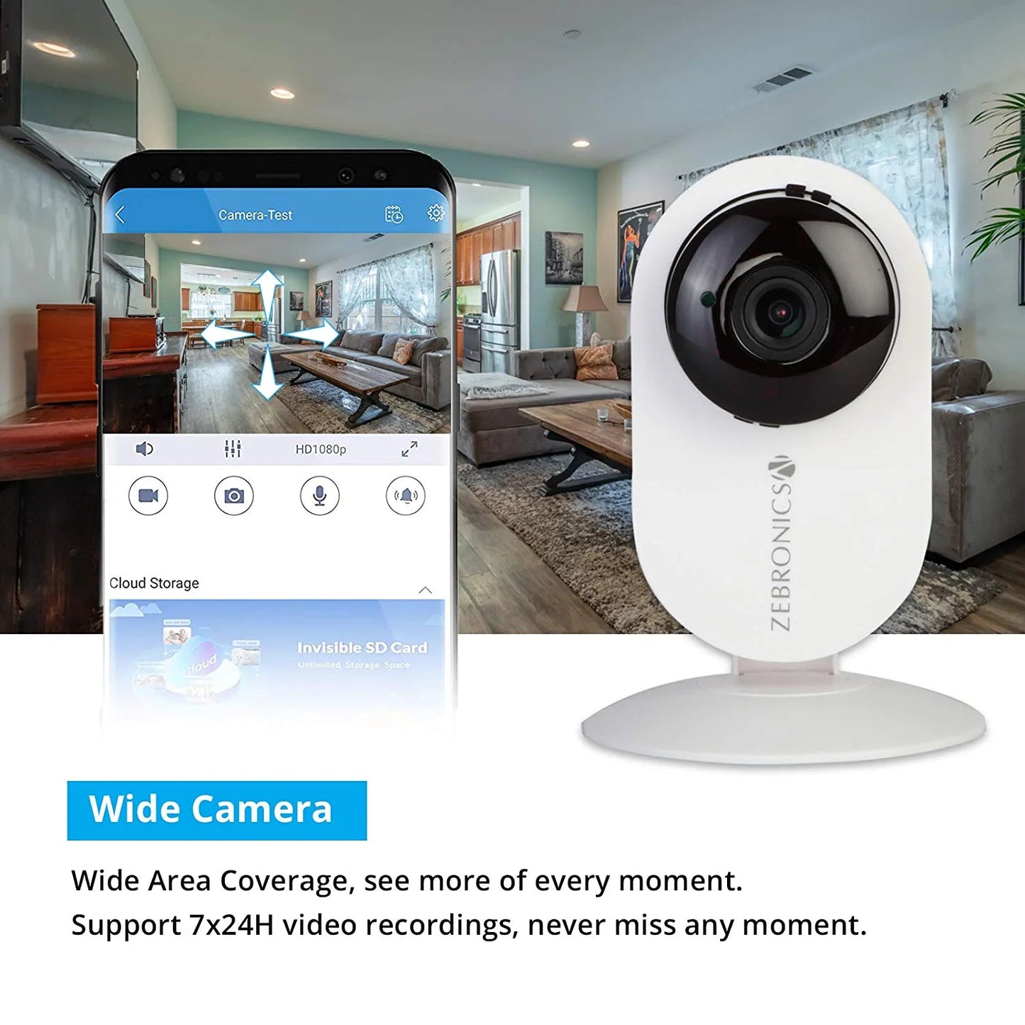 Zebronics Zeb Smart Cam 100 WiFi Camera with Remote Monitoring