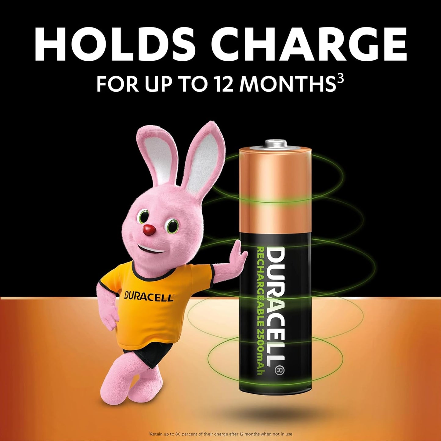 Duracell Rechargeable AA 2500mAh Batteries, 4 Pcs