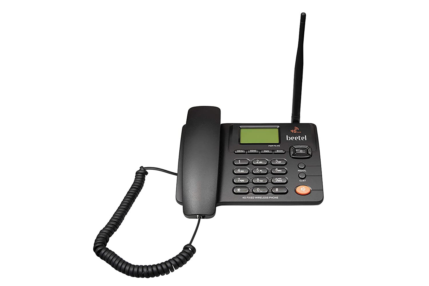 Beetel F3-4G Fixed Wireless Phone with Hotspot, 4G VoLTE Support, LED Backlight, 2-Way Digital Speaker, and Multi-Band Connectivity (Black)