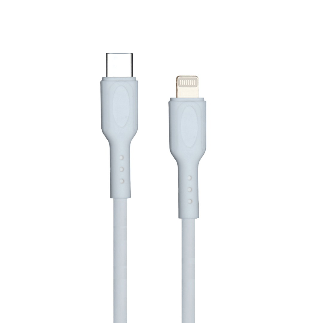 Champion Type C to iPhone PD 27W Data Sync & Fast Charging Cable PVC for all Apple & Lightning Port Devices (White)