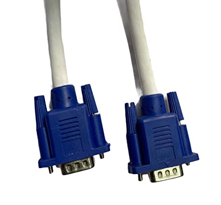 VGA Male to Male ,15-Pin Cable for PC, Monitor, Projector, Laptop, TV, LCD/LED - 20mtr (White)