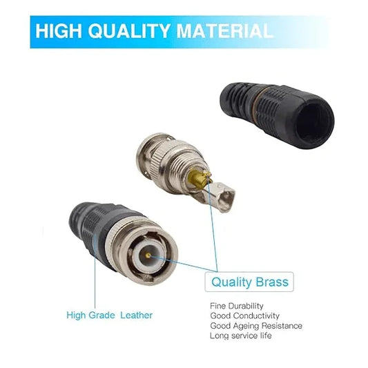 BNC connector for CCTV Camera Installation Wire Connector (Black)