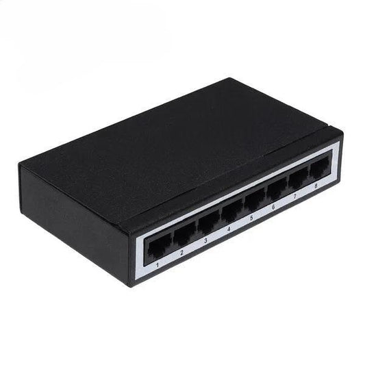 Gigabit Ethernet Network Switch | 5/8 Port 10/100Mbps | Metal Body, RJ45 Ports, Plug & Play, Compact Design for Seamless Connectivity