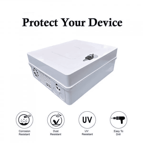 DVR/Server/Network Waterproof Cabinet PVC Box/Rack for CCTV DVR/NVR/POE Switch with Power Socket