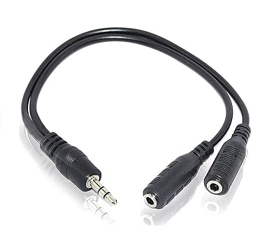 3.5mm Aux Jack 1 Male to 2 Female Stereo Headphone Earphone Jack Y Splitter Gold/Silver Plated Audio Jack Adapter Cable