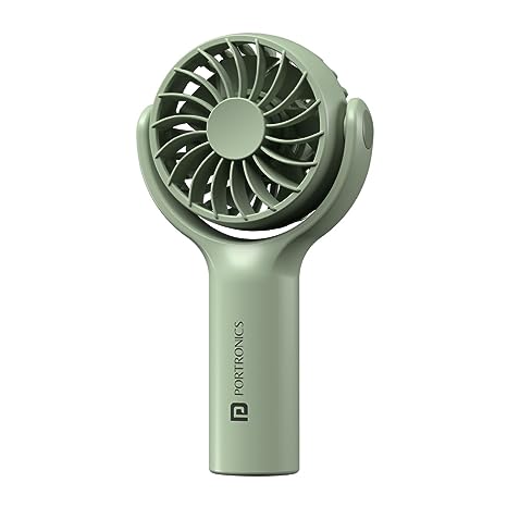Portronics Toofan Mini Portable Rechargeable Fan with 3 Speed Modes, Upto 7800 RPM Max Speed, 2000 mAh Battery, Type C Charging Port