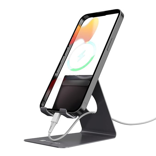 Portronics MODESK Universal Mobile Holder Stand with Metal Body, Anti Skid Design, Light Weight for All Smartphones, Tablets, Kindle, iPad