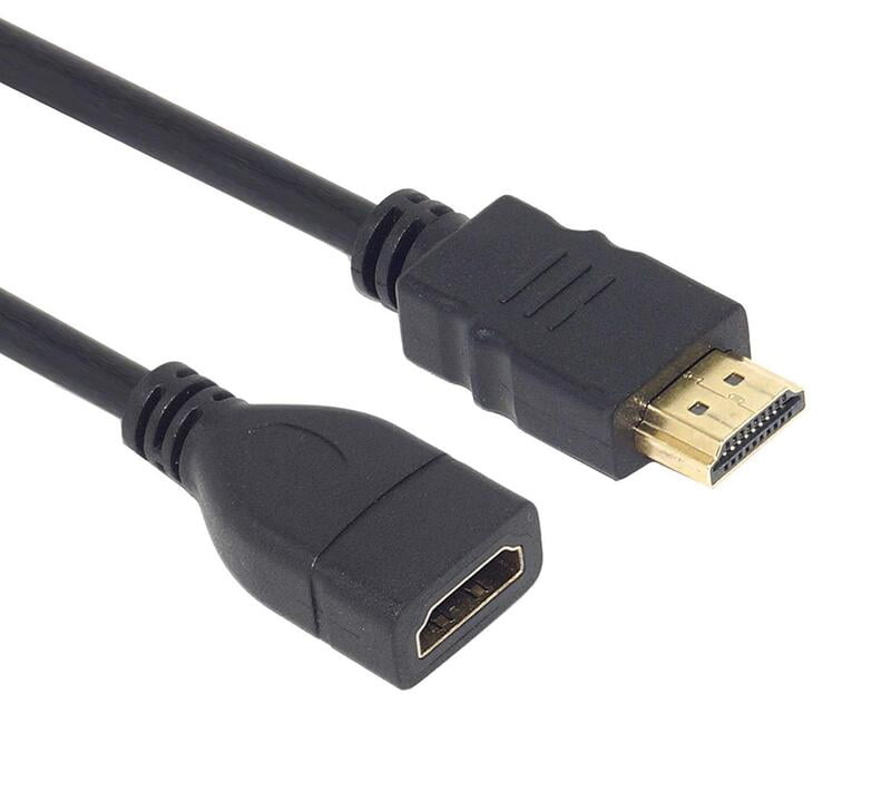 HDMI Male to HDMI Female 2.0 Extension Cable (1M)