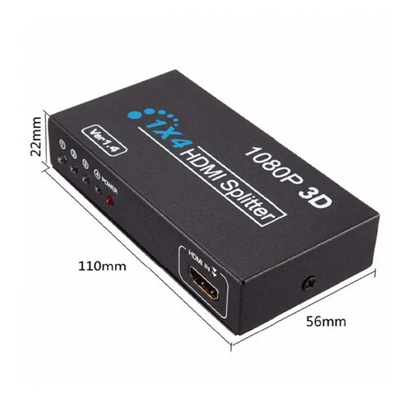 HDMI Splitter 1X4 Out Supports 3D 4K x 2K 30HZ Full HD 1080P