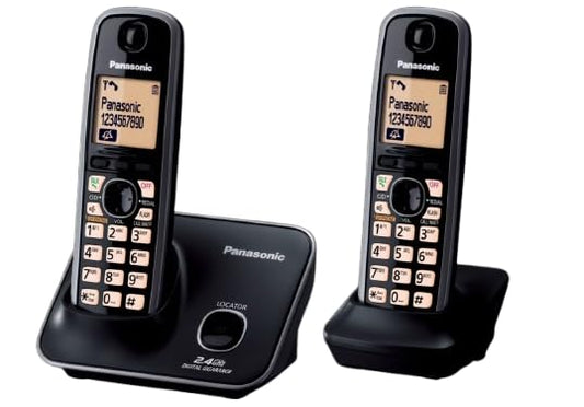 Panasonic Single Line 2.4GHz KX-TG3712SX Digital Cordless Telephone (Black)