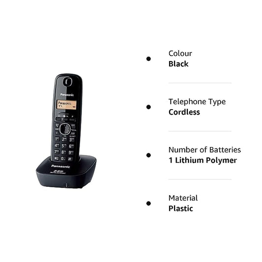Panasonic KX-TG3411SX Cordless Phone (Black)