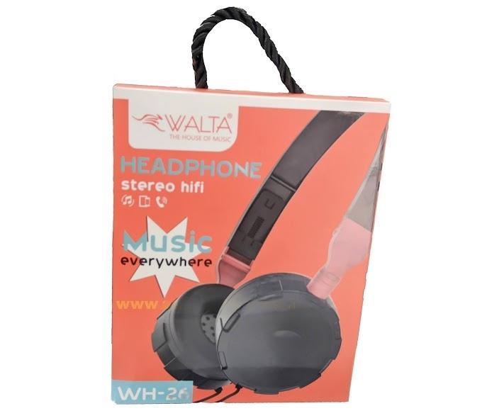 Walta WH-26 Stereo Headphone With Mic (Black)
